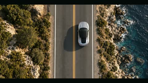 A true overhead establishes the road
