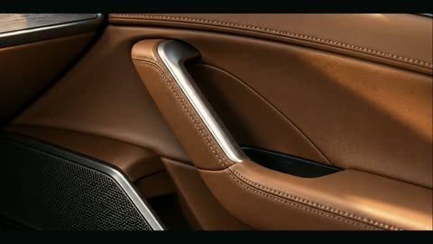 Saddle leather and the sculpted door handle